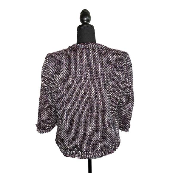 Alfred Dunner Purple Tweed Jacket with Purple Blouse, Sizes 12p, Sp, Pre-owned - Picture 2 of 14